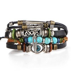 Multi-Layer Leather Wrap...