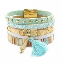 Bohemian Leather Wristband...