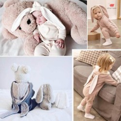 Warm Bunny Ear Hooded Onesie